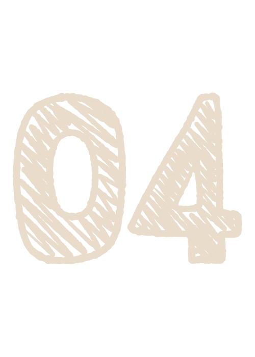 uniquewebdesigns - Zahl 04 in verspielter, dekorativer Typografie